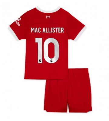 Liverpool Alexis Mac Allister #10 Koszulka Podstawowych Dziecięca 2023-24 Krótki Rękaw (+ Krótkie spodenki)
